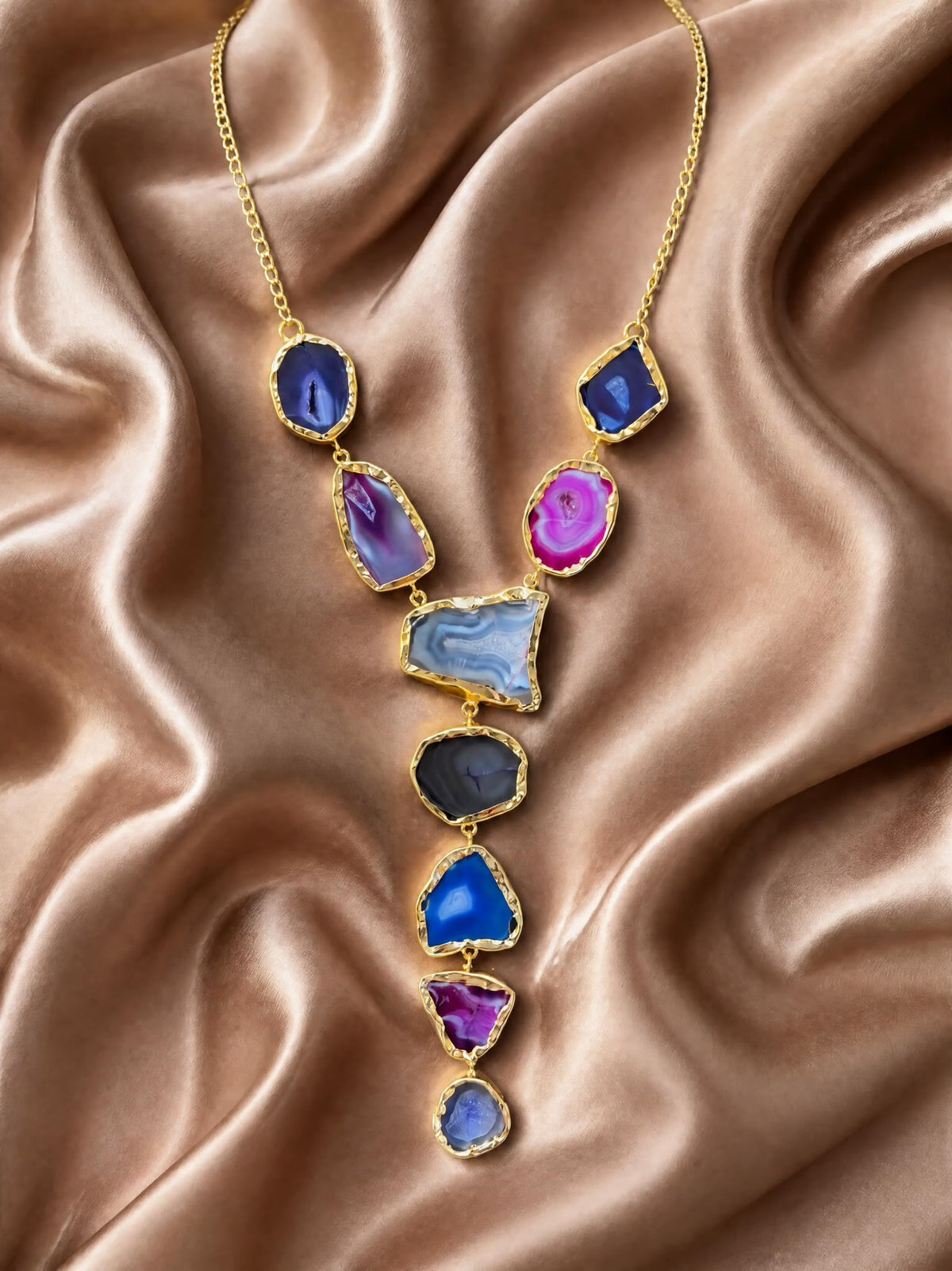 Individually Yours Agate Necklace - Midnight Galaxy Geode
