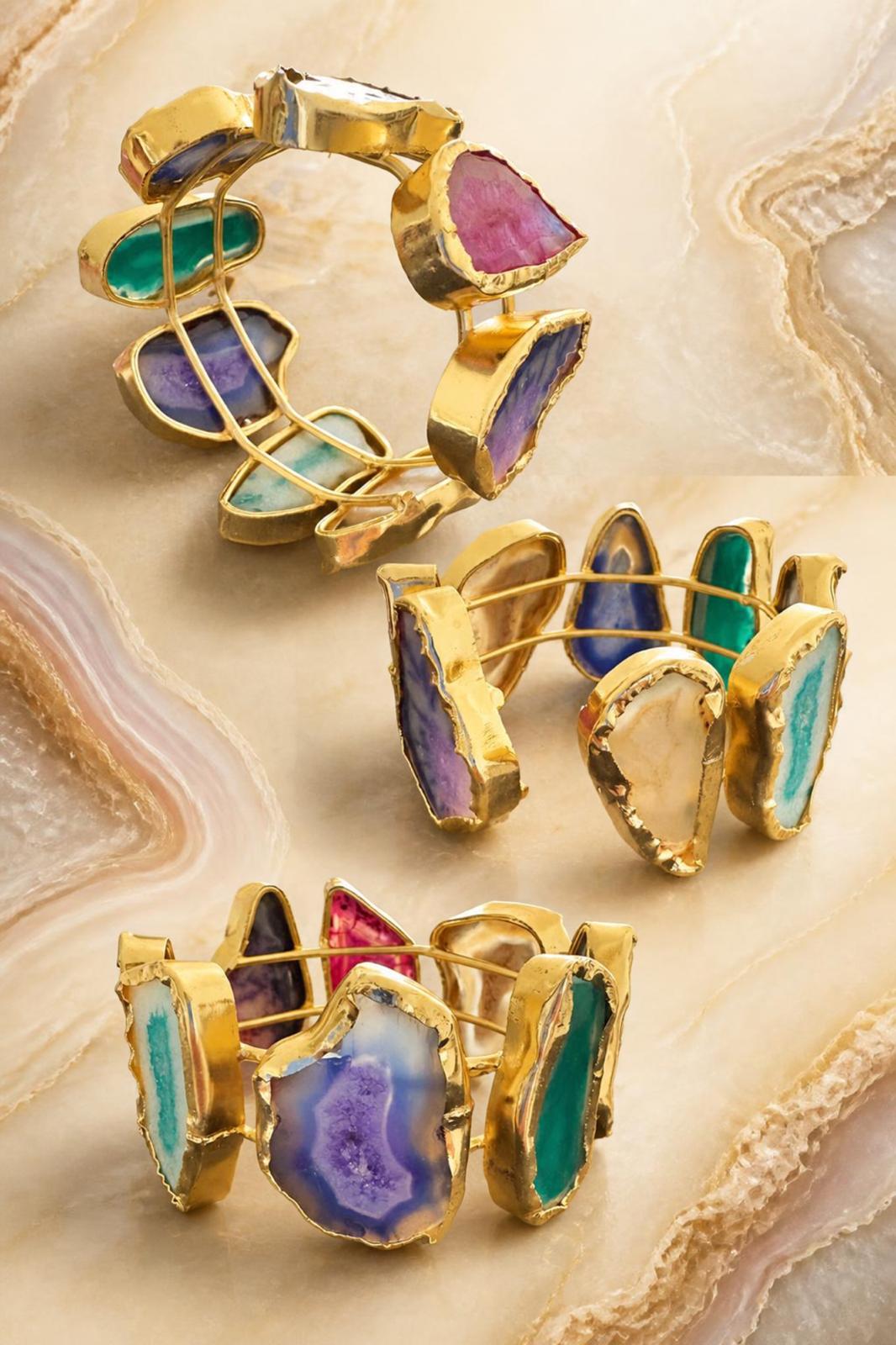 Individually Yours Agate Cuff - Tropicana Oasis
