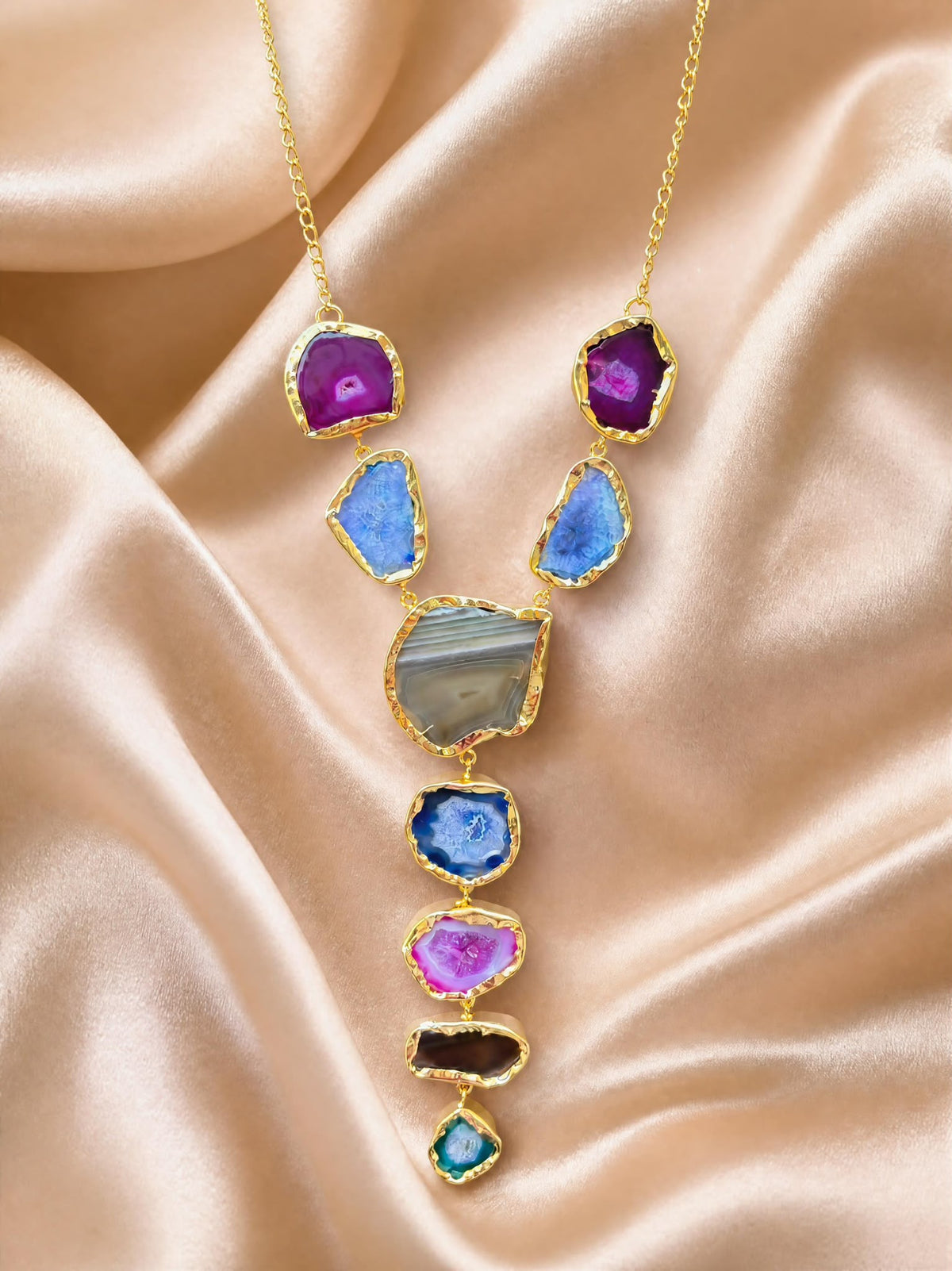 Individually Yours Agate Necklace - Twilight Cascade Geode