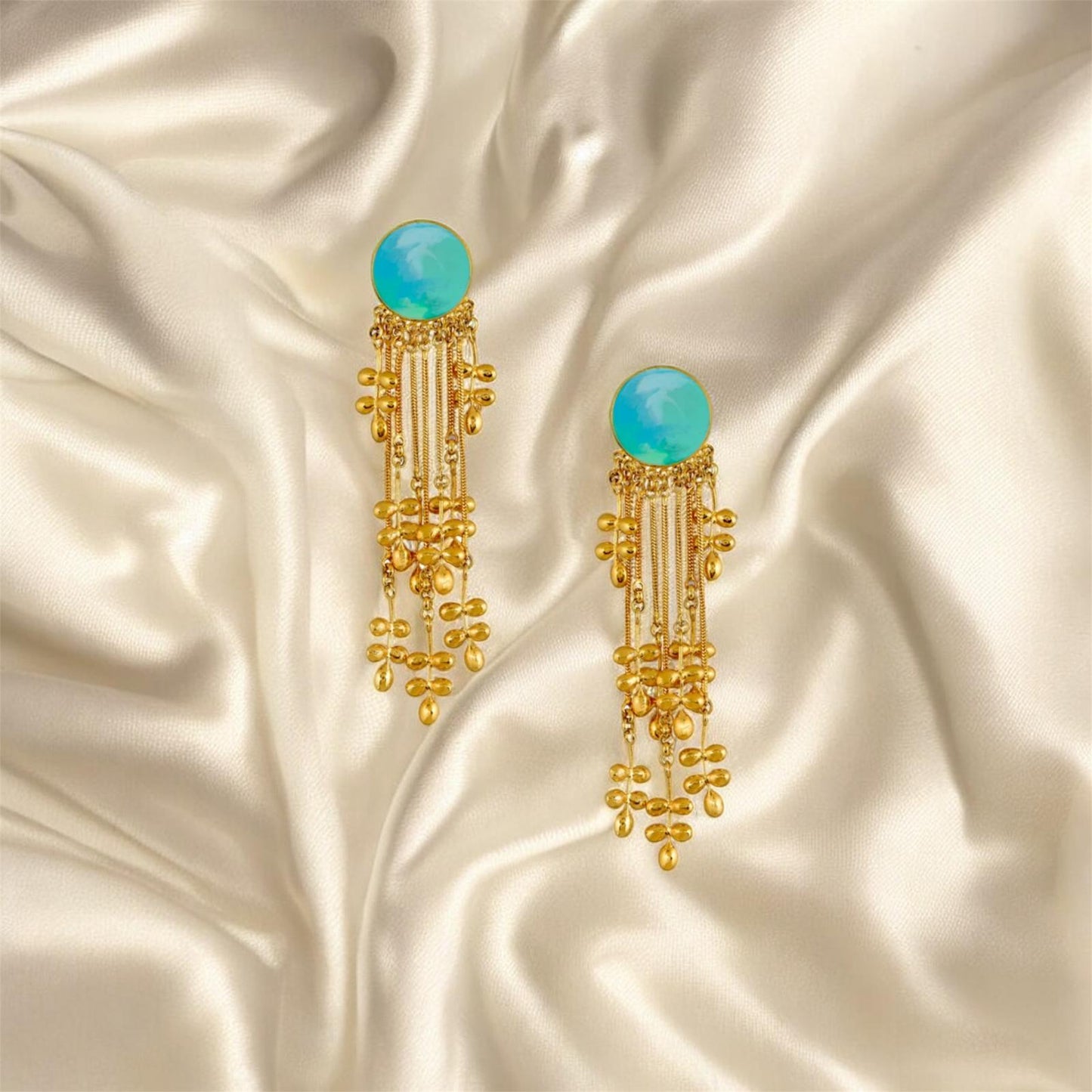 Aqua Cascade Earrings
