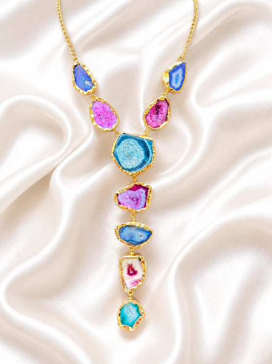 Individually Yours Agate Necklace - Azure Oasis Geode