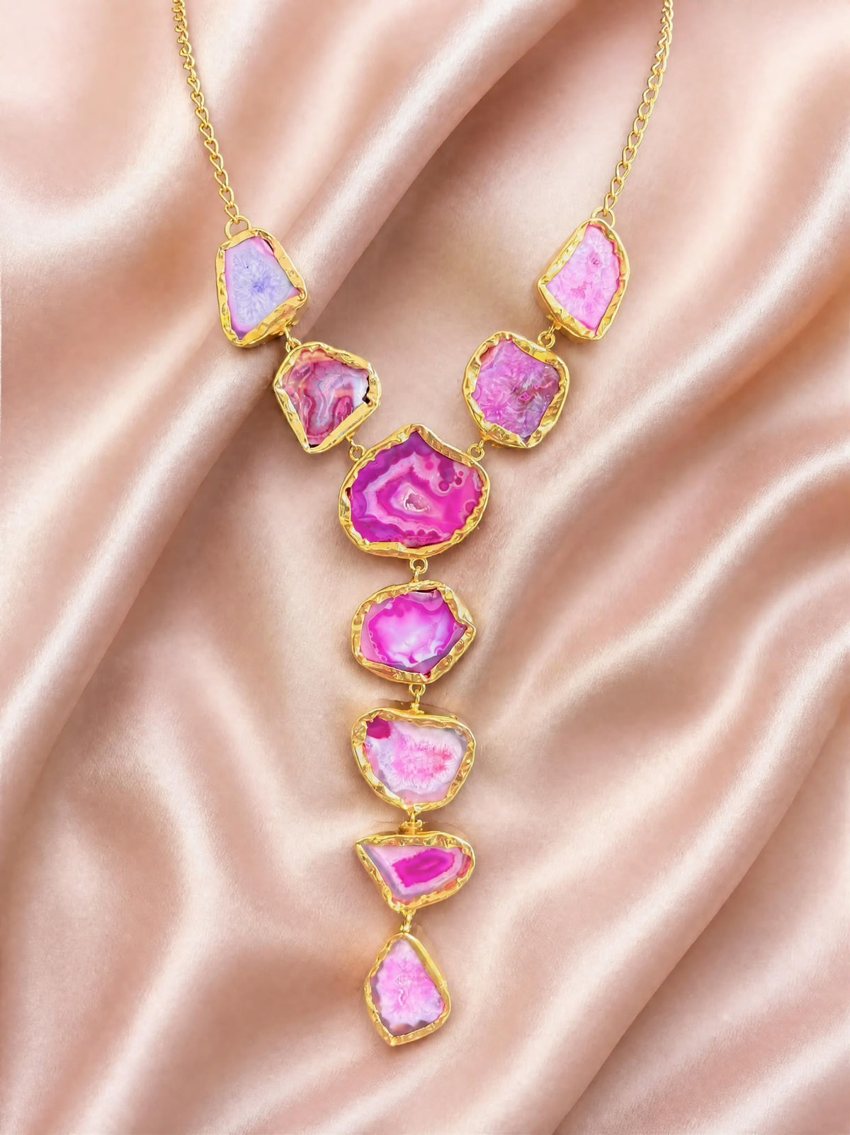 Individually Yours Agate Necklace - Fuchsia Bloom