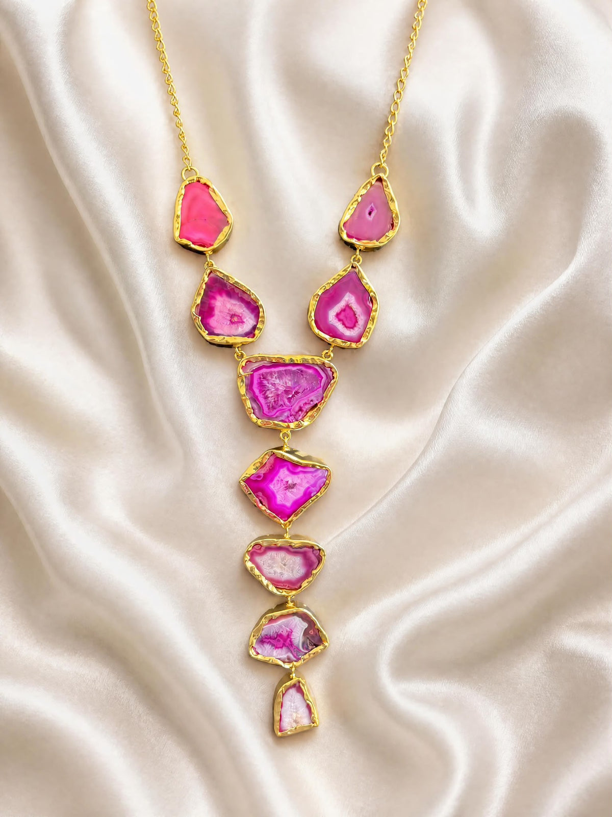 Individually Yours Agate Necklace - Pink Blossom