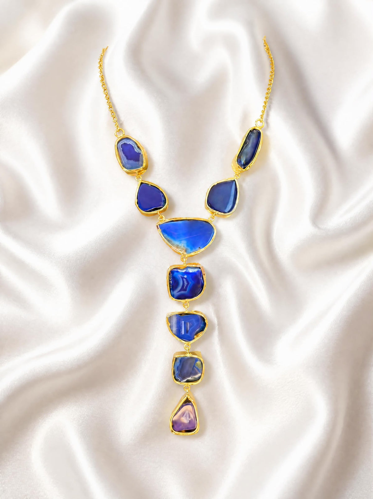 Individually Yours Agate Necklace - Sapphire Depths